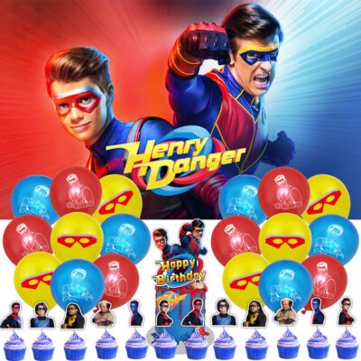 Henry Danger Kinder Geburtstag Party Deko Set Banner Luftballons Cupcake Topper