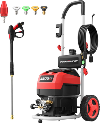 #ad 2800 PSI Electric Pressure Washer with 2.0 GPM 8quot; Wheels 5 Nozzles amp; 1.5L Foam $293.99