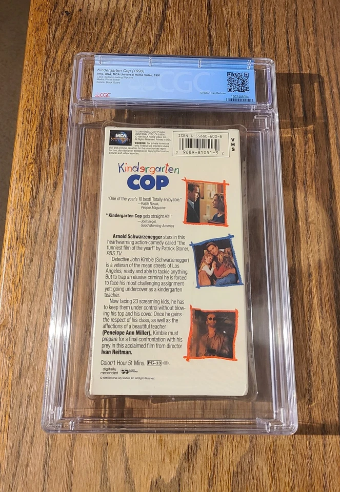 Kindergarten Cop CGC 9.4 Seal Grade A++ VHS MCA Universal Home Video 1991 Foto 3 de 4
