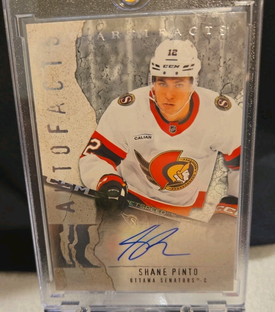 2025-26 UD Artifacts #AF-SP Autofacts Shane Pinto Autograph 