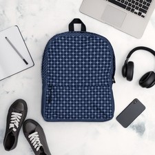 Unisex Child/Youth/Adult Backpack Blue Geometric shapes