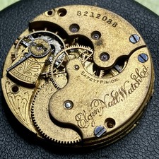 Elgin Nat l Watch Co Pocket Watch Movement 3212033 6 Size Parts Repair USA