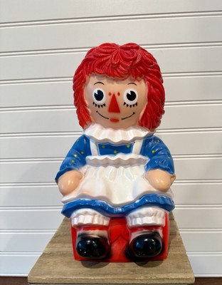 RAGGEDY ANN BANK ラガディアン バンク 70’s 1972 Vintage Raggedy Ann & Andy Dolls Coin Collectible Plastic Piggy