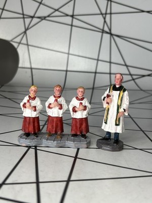 Lemax Reverend (Priester) Smythe Carole Towne Collection & Chorknaben (b1)