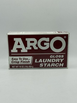 Argo Gloss Laundry Starch Easy to Use Crisp Finish 16oz Discontinued NOS Sealed