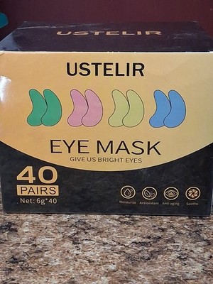 USTELIR Under Eye Patches, 40 Pairs Eye Mask for Dark Circles & Puffy Eyes NEW