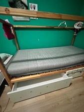 letto KURA Ikea singolo modificato con cassetti