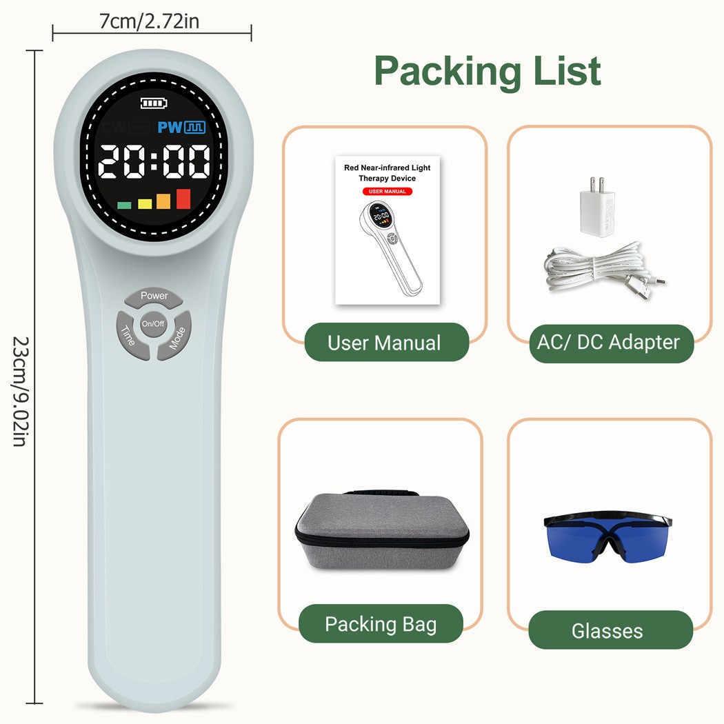 Infrared Red Light Laser Therapy for Wound Healing Pain Relief and Tissue Repair