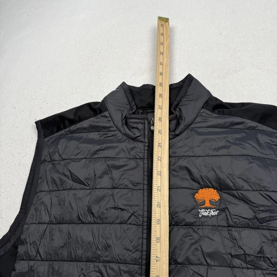 Chaleco FootJoy Para Hombres Grande Negro Acolchado Golf Cremallera Completa Roble Aislamiento Nacional Foto 3 de 4