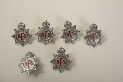 6 Obsolete National Fire Service Hat Badge (B10C/JSF6) Cast Metal Shank Mount