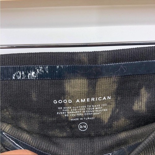 Good American Essentials Tie Dye Leggings Sin Costuras Negro y Verde Talla 3/4 NUEVO - Imagen 5 de 6