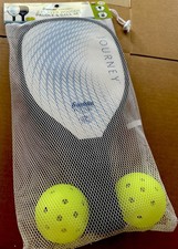Franklin Sports 2 Player Journey Pickleball Paddle and Ball Set White/Blue