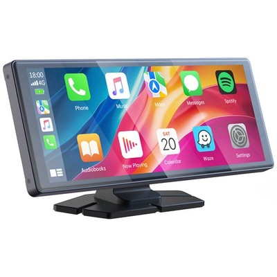 Lamtto 10.26'' Portable Wireless Apple CarPlay/Android Auto HD Touch Screen FM BT