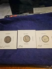 THREE (3) FULL DATE MERCURY DIMES 1935 S - 1936 - 1939 NICE CONDITION