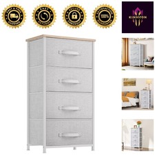 Durable 4-Drawer Fabric Tower - Effortless Storage for Living Rooms More