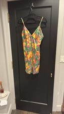 Peach Dress Mini Linen NWT Button Farm Rio Anthropologie Pockets Xsmall