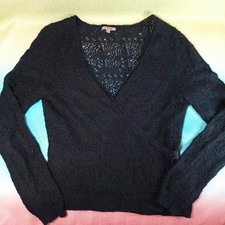 Women Jigsaw Sweater Black Wool 36 / S / 44 #...