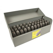 C.H. HANSON 20626 Letter and Number Set,1/4 In. H,Steel 43Y629
