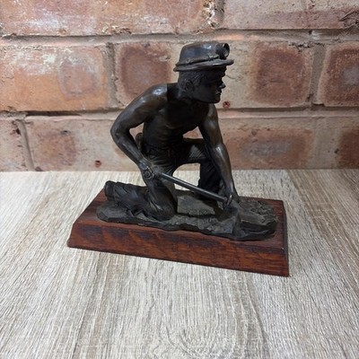 Coal Miner Sculpture by A.G. Powell Sherdale Crafts Limited Edition Vintage