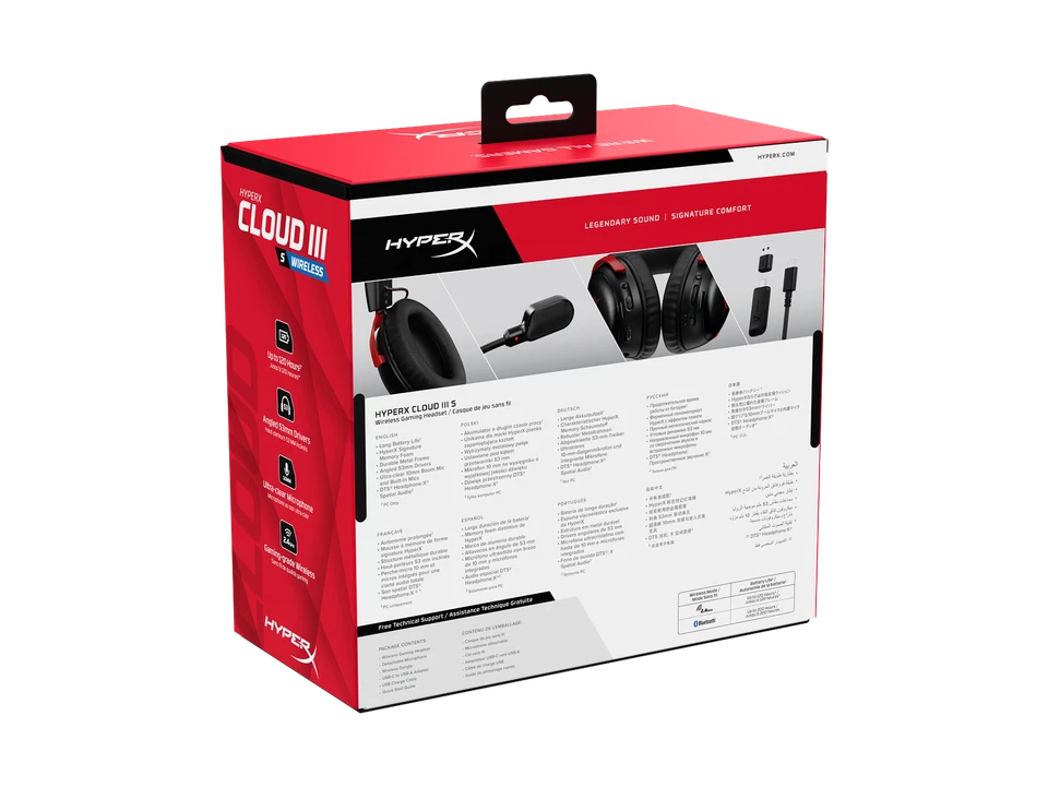 HyperX Cloud III S 无线黑色红色游戏耳麦(即时一对!) — 第 4/4 张图片