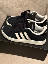 adidas Grand Court 00s K Unisex Kids Low Top Lace Up Sneakers Black/White US 4