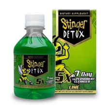 Stinger Detox 5X - 7-Day Extra Strength Permanent Drink – Lime Flavor – 8 FL OZ
