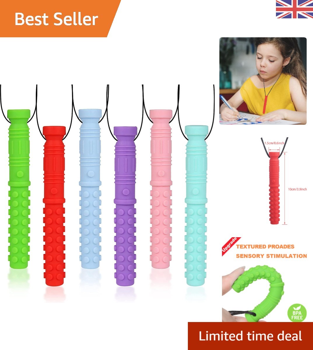 Durable BPA-Free Silicone Chew Necklace Set - Anxiety Relief for Children
