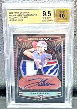 2018 Obsidian Josh Allen Rookie Patch RC EE RED - BGS 9.5 AUTO 10 RPA  2/5
