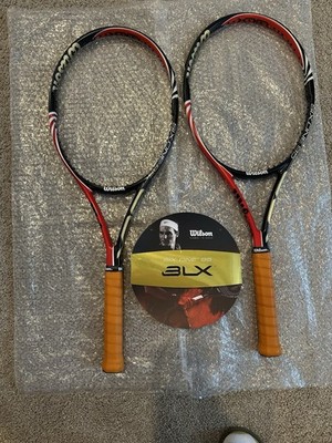 Set Of 2 Brand New Wilson Pro Staff Six One 95 BLX Tennis Rackets 16x18 in 4 1/4