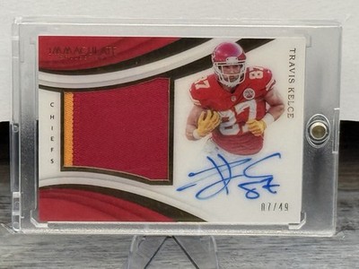 2018 Panini Immaculate Travis Kelce /49 #PP-TK Patch Auto!!