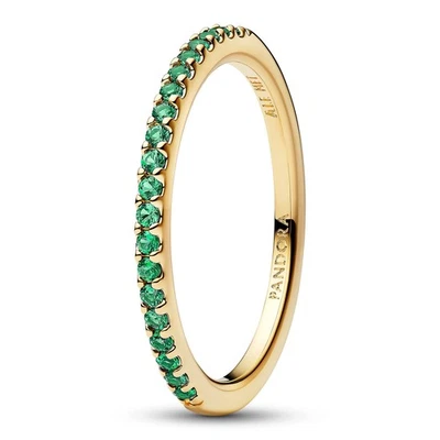PANDORA Schmuck Damen-Ring Funkelndes Grün Halber Ewigkeits-Ring 162999C03 - Bild 1 von 3