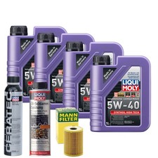 Motoröl 5W40 LIQUI MOLY Synthoil High Tech 4L +MANN Ölfilter +Spülung +Cera Tec