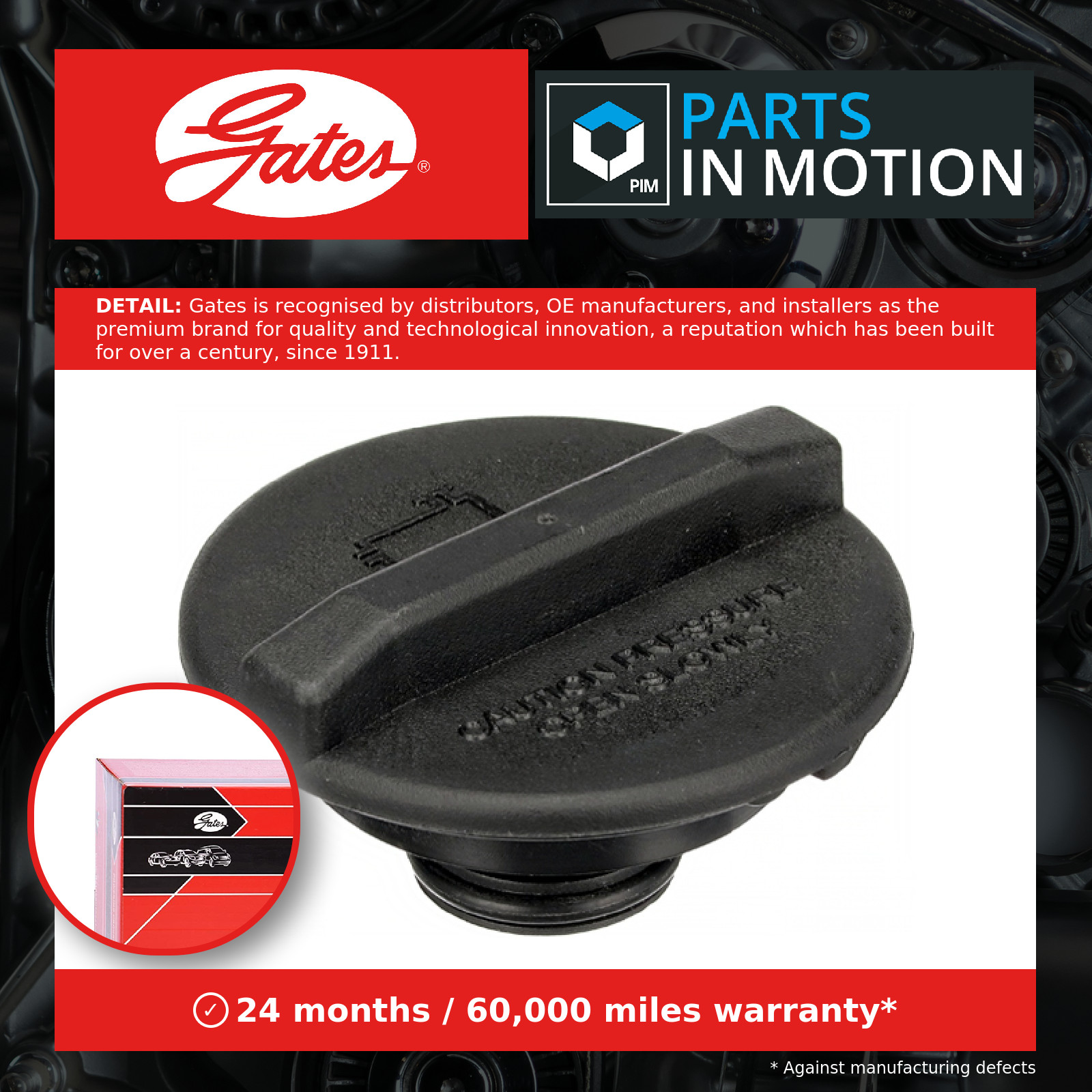 Radiator Cap fits MERCEDES VITO W639 2.2D 03 to 14 Gates 6395010015 9065010015 - Image 11