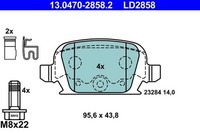 Bremsbelagsatz Scheibenbremse Hinten Ate 130470 28582 FÜR Opel BremsbelÄGe
