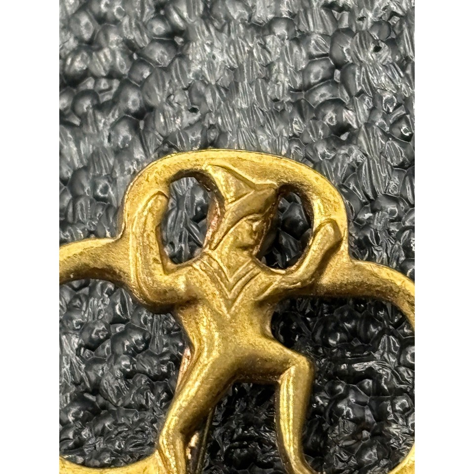 Vintage 50's Gold Tone Girl Scout Pin Brooch Ranger Trefoil Ranger ...