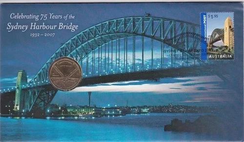 AUSTRALIA 2007 75 years of the Sydney Harbour Bridge $1 Coin PNC