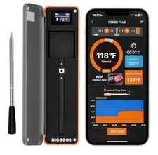 Smart Wireless Meat Thermometer with Thinnest Probe, Bluetooth Food... Fast Ship