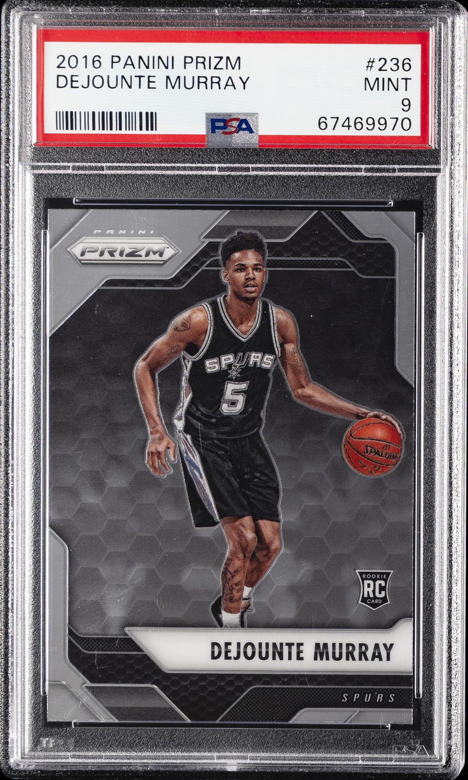 2016 PANINI PRIZM #236 DEJOUNTE MURRAY ROOKIE RC PSA 9