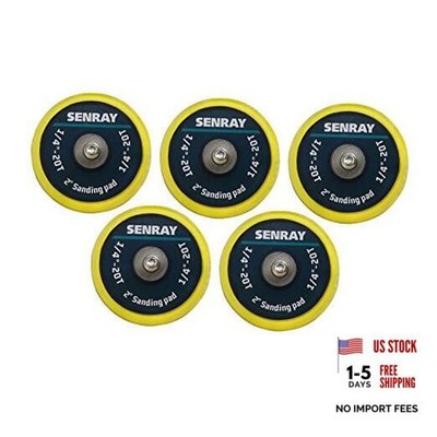 5Pcs 2-Inch Dual-Action Hook & Loop Backing 1/4''-20 Thread 2 Inch / Yellow