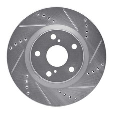 DFC Brake Rotor - Drilled And Slotted - Silver fits 2021 Genesis GV80  DFC