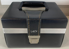Vintage Savoy 12 Slot 8 Track Tape Storage Carrying Case Black w/ Handle