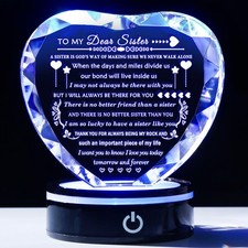 Sister Birthday Gifts Meaningful Sister Gift with Colorful LED Base from Sist...