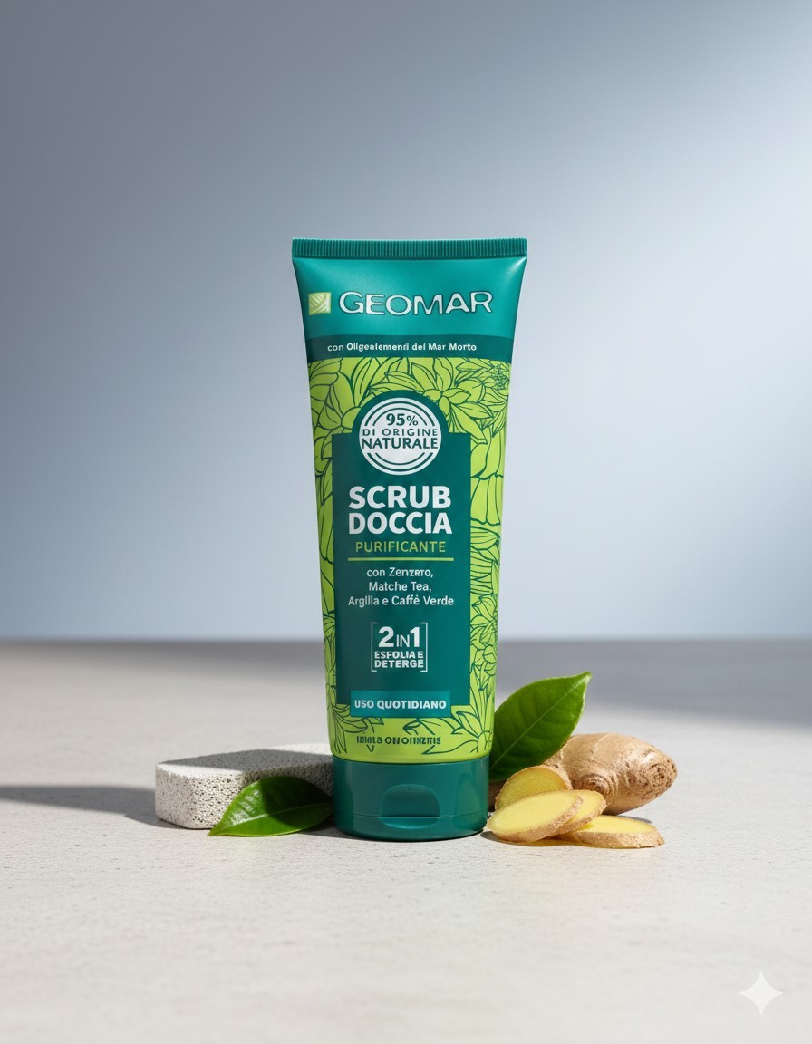 💚 BNIP GEOMAR Scrub Doccia Matcha Tea Purifying Shower Scrub 250ml 💜