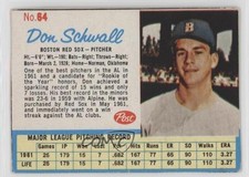 1962 Post Don Schwall #64 f6p