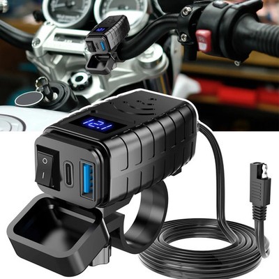 Motorcycle USB Charger Quick Charge 3.0 PD Dual USB Motorcycle Phone GPS Charger