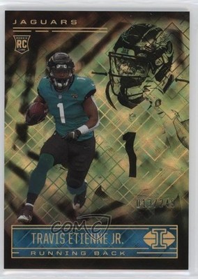 2021 Illusions Trophy Collection Yellow Diamond Travis Etienne Jr Rookie RC 0q37