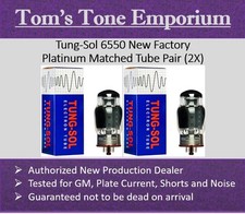 New In Box Tung-Sol 6550 Reissue Factory Matched Tube Pair Authorized Dealer