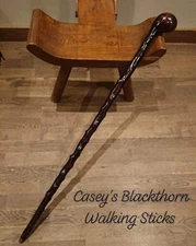 Irish Custom Made. Blackthorn Walking Stick Cane Wooden. Walking Stick Cane