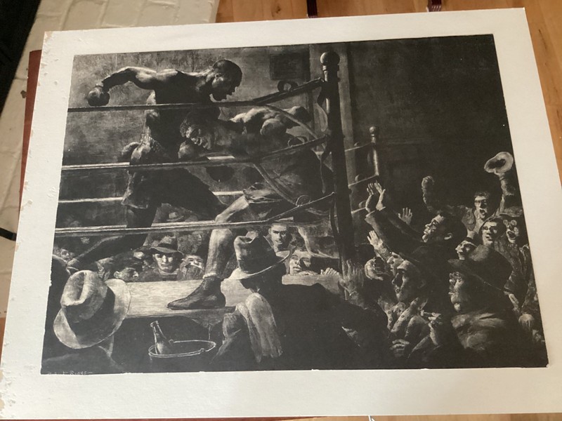 Robert Riggs Lithograph "On The Ropes " Circa 1932-33