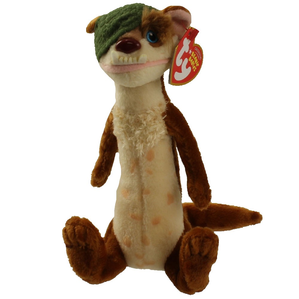 TY Beanie Baby - BUCK the One Eyed Weasel (Ice Age 3 Movie Beanie